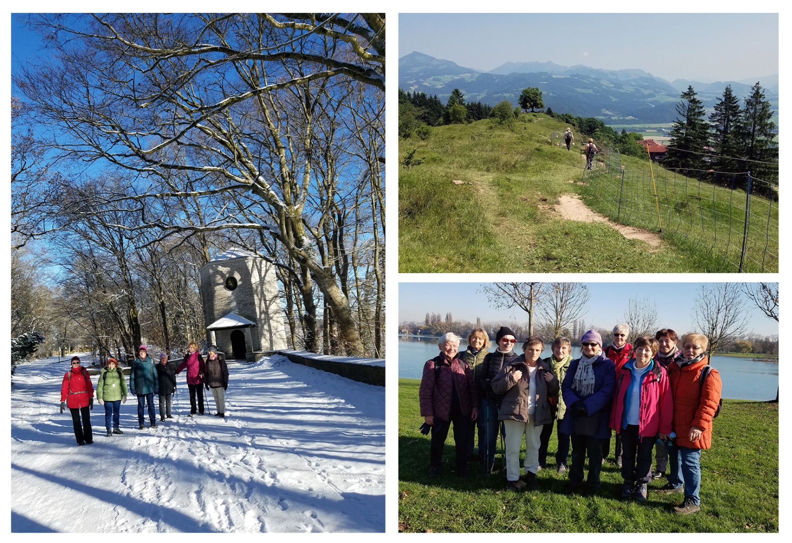 Collage Wandergruppe