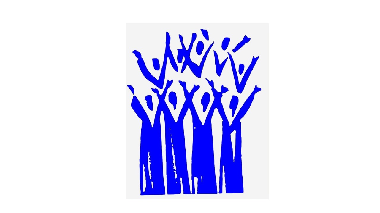 Ein jubelnder Chor in Blau