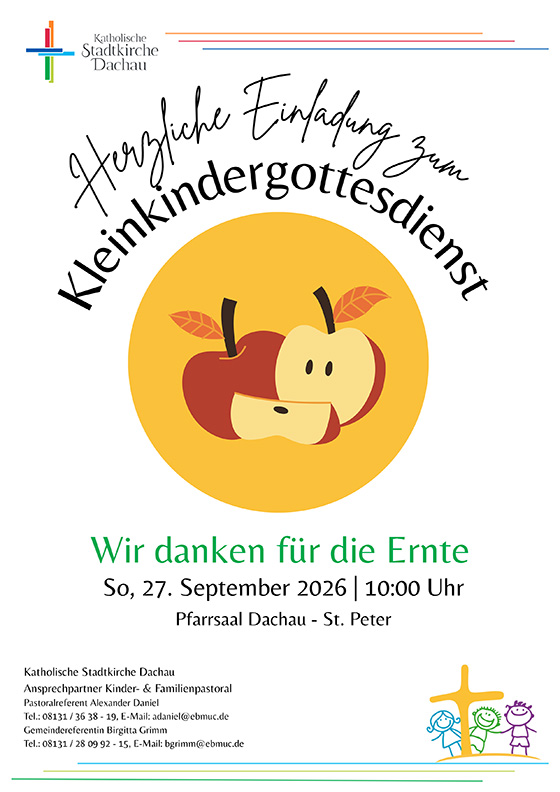 Plakat Kleinkindergottesdienst Erntedank